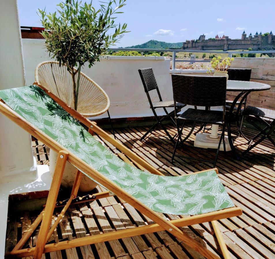 Appartement L'Oliveraie - La Cité plein les yeux Carcassonne Extérieur photo